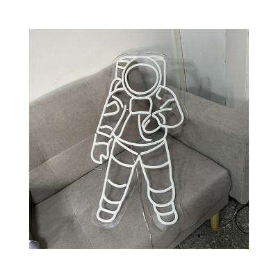 China Custom Scenic Astronaut Picture Cartoon Sign Theme Park Funny Action Led Decorative Neon Light Wall Lamp For Living Room for sale