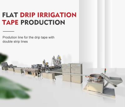 China LDPE flat drip irrigation belt machine Flat Emitter Drip Irrigation Tape Production Line for sale