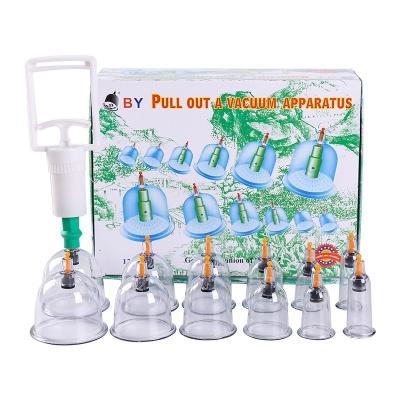 China Whole body Wholesale 12PCS Chinese Medical Vacuum Cans Back Body Massage Vacuum Cupping Therapy Healthy Care for sale