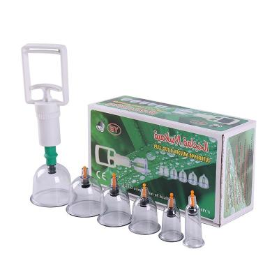 China Body 6 Pcs Professional Medical Chinese Vacuum Body Cupping Massager 6 pcs Vacuum Cupping Therapy Machine for sale