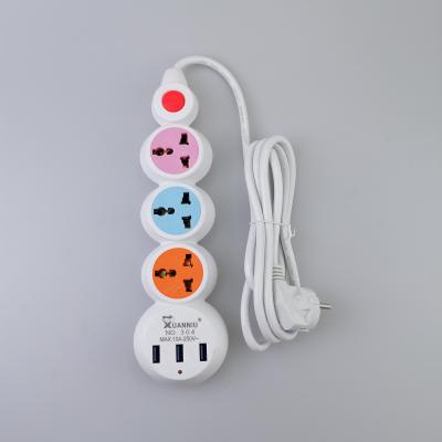 China UK Universal Low Price 3USB Power Extension Socket Commercial Plug 3 Way English for sale