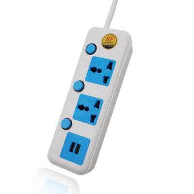 China Coloful Commercial Hot Sale 3M Cords Universal Plug Extension 13A Power Socket en venta