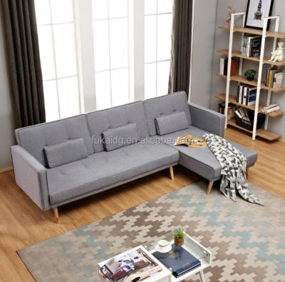 China 2019 Good Quality Cheap Durable Fabric Corner Sofa Bed L Shaped Furniture for sale