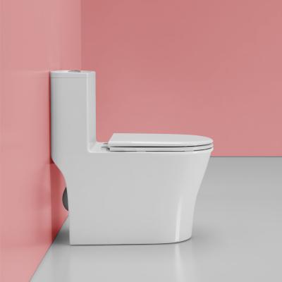 China Double Flush Oval One Piece Toilet Maker Flush Floor Mount Siphonic Cabinet For Sale for sale