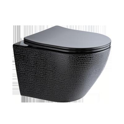 China Double-Flow Anti Splash Wall Hung Toilet Bathroom Modern Minimalist Plated Toilet for sale