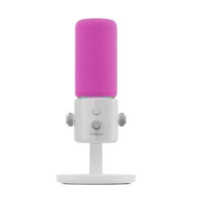 China 797Audio D502 Colorful White Condenser Microphone Gaming Mic RGB Professional Karaoke USB Microphones RGB Gaming Microphones for sale