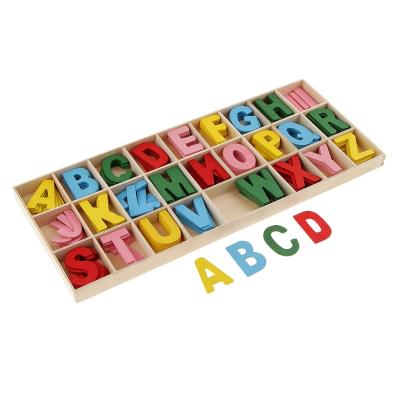 China Early Education 130 Pcs Colorful Wooden Alphabet Embellishment Kids Educational Letter Toys for sale