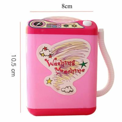 China 2021 Funny Educational Toy Mini Electric Washing Machine Cosmetic Sponge Makeup Brush Cleaner Washing Toys for sale