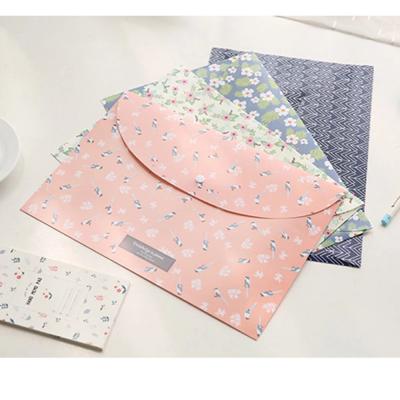 China 1pc A4 Floral School Folder Folder Bag Durable Waterproof PVC Folder School Stationery Office Supplies for sale