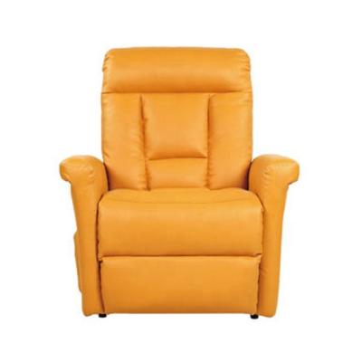 China High Quality Massage Post Packing Heavy Duty Solid Yellow Color Salon Upholstery PU Frame Electronic Recliner for sale