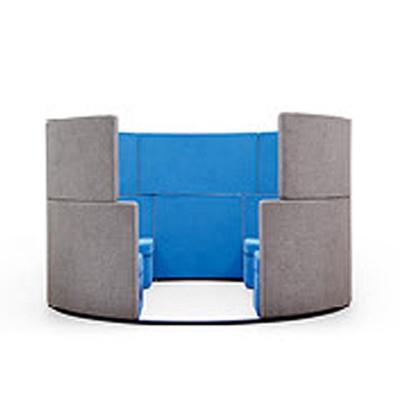 China High Quality Large Size Cheap Price Convertible Circle Meeting Pod Fabric Private Sitting Round Sofa For Open Office for sale