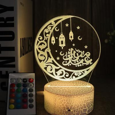 China Ramadan LED 3D Lamp Decoration Touch Lamp 3D Illusion Lights for sale