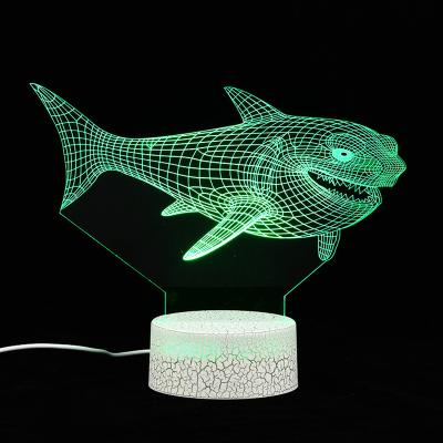 China Colorful Bedroom Remote Touch Desk Table Lamp For Boy Kid Gifts Bedroom Decor Acylic LED 3D Night Lights for sale