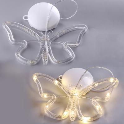 China Butterfly LED ON-OFF Curtain Lights Solar Outdoor Yard LED String Lights for sale