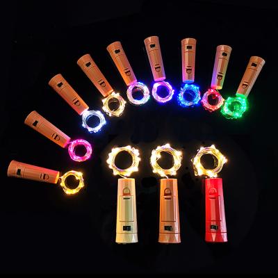 China High Quality Cork Shape String Light 20pcs Copper Wire LED Decoration LED String Lights ON-OFF for sale