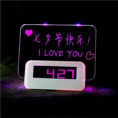 China DIY Bedroom Acrylic Night Light with Digital Pendulum Gift Night Lights Lamps for sale