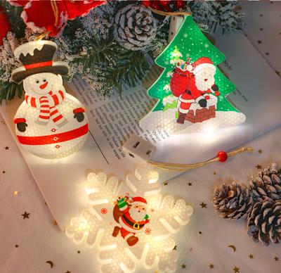 China LED Christmas Tree Decoration Holiday Room Window Decoration Lights 3D ON-OFF Painted Lights for sale