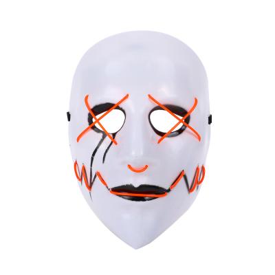 China High Quality Glow LED V EL Wire PVC Adjustable&Eco Friendly For Vendetta Cos Play Face Mask Festival Party Gifts Halloween Mask For Boy Girls for sale