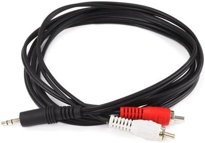 China Car Audio/Stereo Cable 6 Feet Stereo Plug/2 RCA Jack, mp3 player/Phone Earphone Black3.5mm output to home audio system for sale