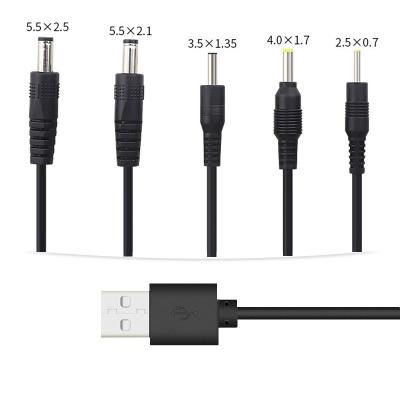 China MP3/MP4 Player USB to DC 3.5mm x 1.35mm Barrel Jack Power Cable, USB LED Strip Lights 5 Volt DC Flashlight Charging Attach USB A Male to DC 3.5m for sale