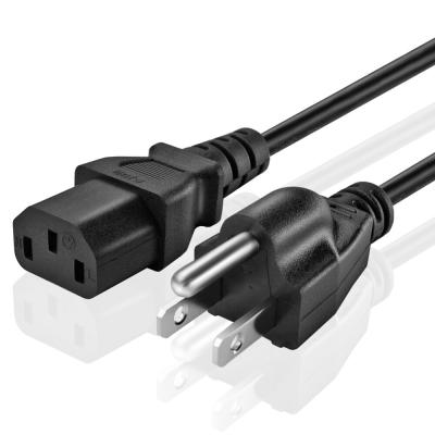 China Construction 1.5M Black 3Prong Power Cord NEMA 5-15P To IEC 60320 C13 18AWG 10A 125V for sale