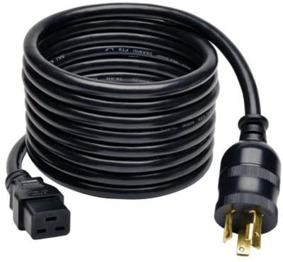 China Construction 12feet 3.6m 12-Feet 20A 12AWG C19 to NEMA L6-30P JST Heavy Duty Power Cord for sale