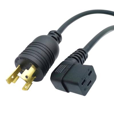 China Heavy Duty Construction Extension Cord US 14AWG 250 Volt 15A Power Cord (NEMA L5-30P TO IEC320 C19) for Server or PDU (6 Feet) for sale