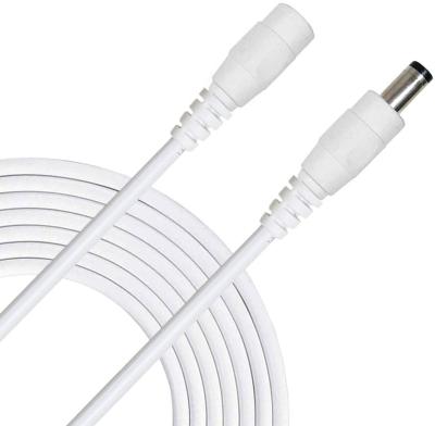 China PVC+Copper 3M DC 12V Power Extension Cable 5.5mm x 2.1mm Male to Female Plug Extension Cord for 12V 24V CCTV for sale