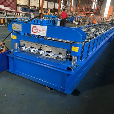 China Automatic Hotels Roof Use Double Layer Corrugated Steel Profile Roofing Sheet Roll Forming Machine for sale