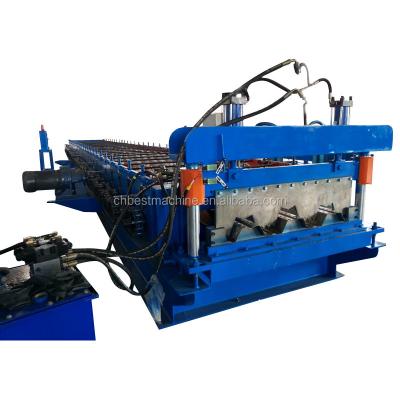 China Hotels Automobile Floor Deck Roll Forming Machine Steel Structure Metal Steel Roll Forming Machine for sale