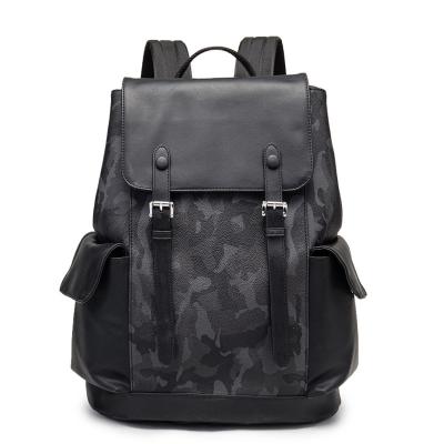 China Anti-theft PU Leather Laptop Backpack For Men Large Capacity School Backpacks For College School Bags for sale