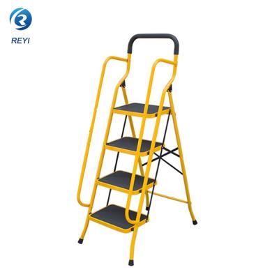 China Folding ladders as seen on TV 4 step ladder with safety rail for sale