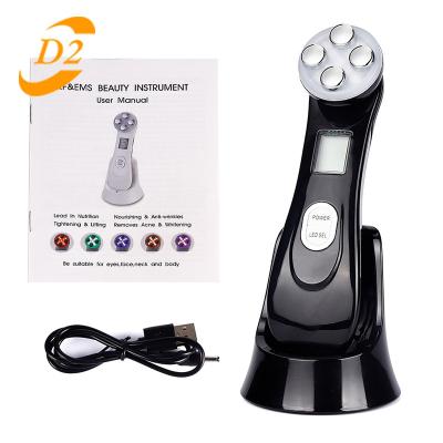 China Face Lift Mesotherapy Electroporation RF Radio Frequency LED Photon Facial Lifting Tighten Wrinkle Removal Skin Care Face Massager for sale