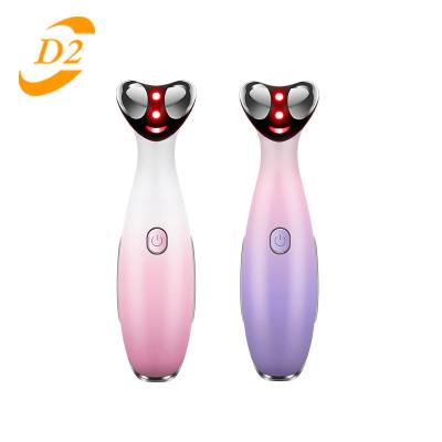 China Anti-puffiness 6 in 1 Anti Eye Beauty RF Wrinkle Bag Slim Face Radio Frequency Massager Electric Dark Facial Circle Vibration for sale