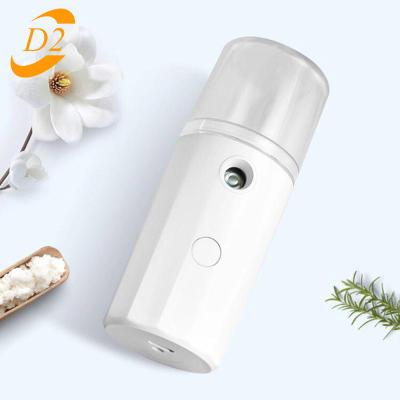 China 2021 New Arrivals Electric Rechargeable Mist Nebulizer Face Steamer Portable Nano Beauty Facial Skin Care Sprayer Alcohol Moisturizer for sale