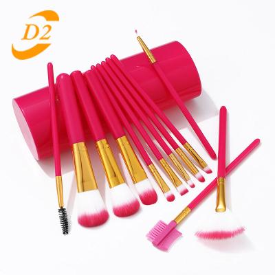 China Angular Blush Big Sale Pink Blue Makeup Brush Set Powder Eyebrow Brush Kit Foundation Blush Blending Eyeshadow Cosmetic Tools for sale