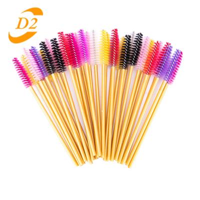 China Eyelash Mascara Wand Sweep Crystal Eyelash Makeup Brush Diamond Handle High Quality Disposable Mascara Wands Eyelash Extension Tool for sale