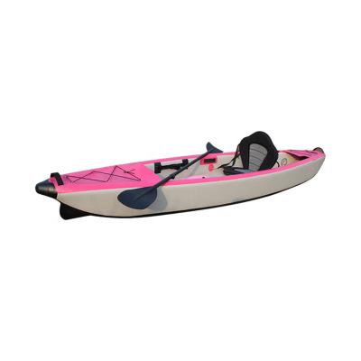 China Custom PVC+Drop Stitch Logo White Water Inflatable Paddle Board Kayak for sale