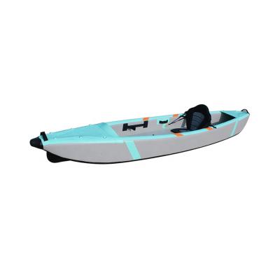 China PVC+Drop Stitch Water Sports Drop Stitch Inflatable Kayak 1 Person for sale