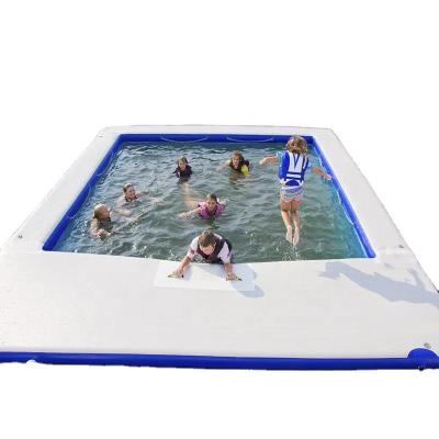 China PVC+Drop Stitch New Arrival Accept Custom Adults Inflatable Sea Pool With Net for sale