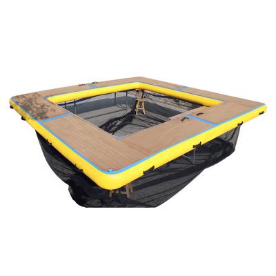 China PVC+Drop Stitch Inflatable Sea Yacht Swimming Pool Water Floating Platform for sale