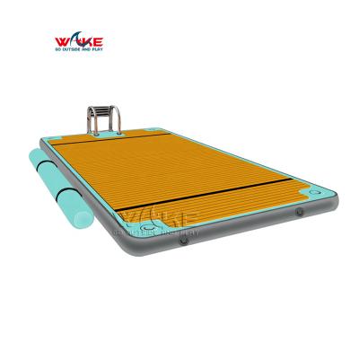 China PVC+Drop Stitch + EVA Top Quality Inflatable Dock Inflatable Floating Platform for sale