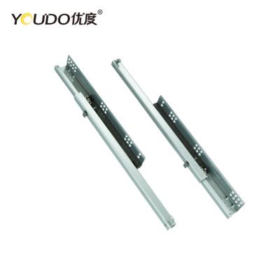 China Furniture Hardware Drawer Modern Hydraulic Hidden Bottom Mount Soft Closing Slide for sale