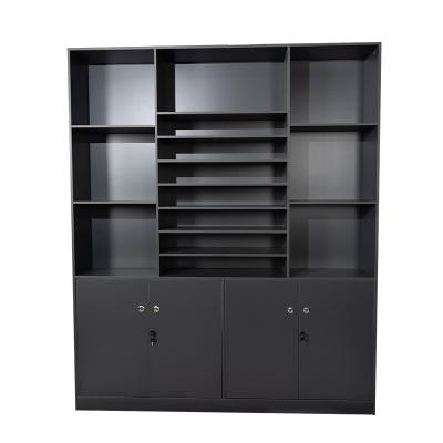 China Customize Furniture Charcal Adjustable Black Manufacturer ODM Solid Storage Bar (Other) Shelves Wine Cabinet for sale