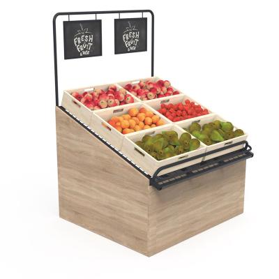 China Single Sided Fruit Refrigerated Vegetable Display Rack Supermarket Shelves VEGETABLE Display Shelving RACK ON WHEELS for sale