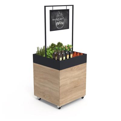 China ISLAND BIO AD ON shelf supermarket vegetable and fruit display store display racks for sale