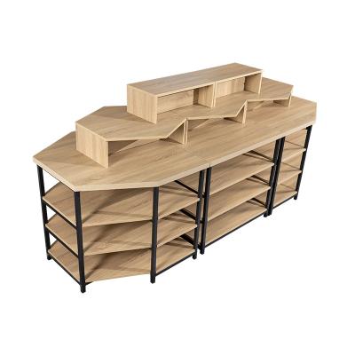 China Single Sided All Wood Supermarket Shelves Wholesale Display Stand Supermarket Shelves Shelf Racks For Sale for sale