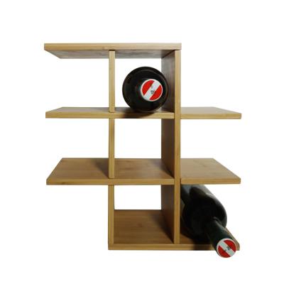 China China Manufacture Professional Modern Display Free Stocked Bamboo Wine Rack for sale