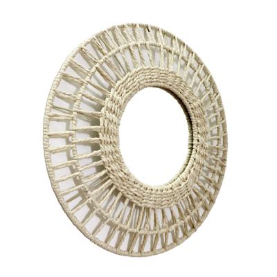 China Nordic Rustic Modern Braided Round Mirror Wall Mirror Wall Mirror Decoration for sale