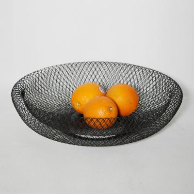 China Black Multifunctional Durable Food Metal Storage Customized Decorative Basket Stored for sale